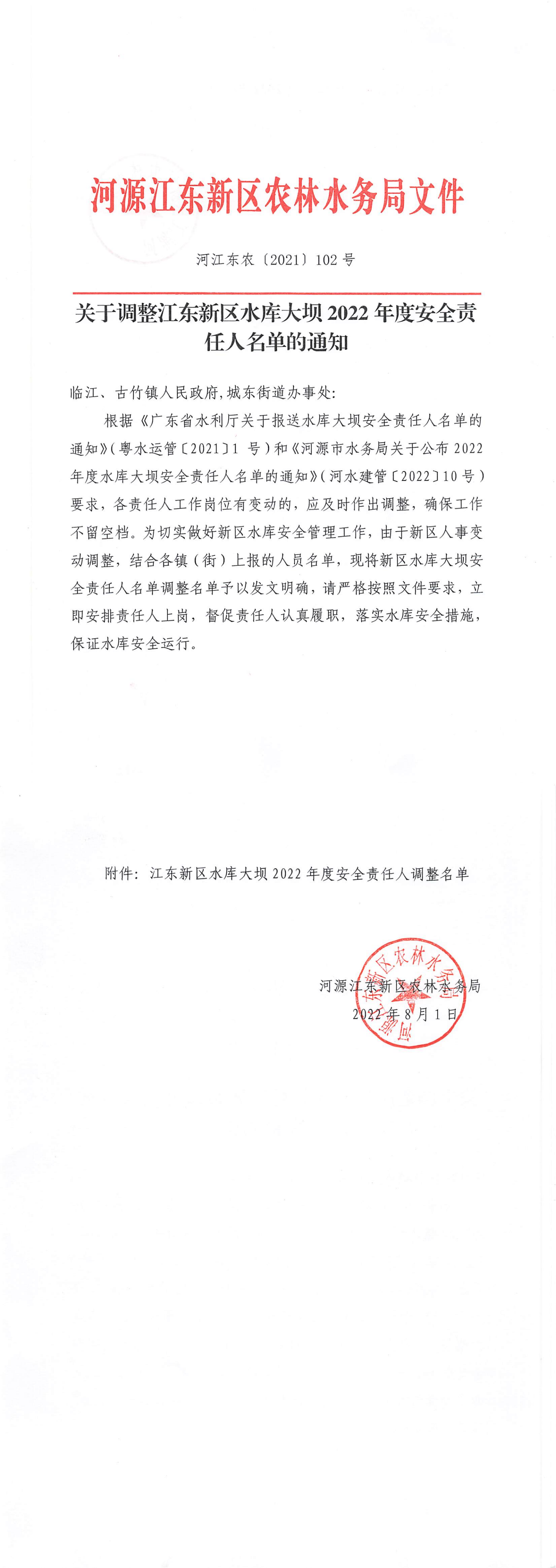 关于调整江东新区水库大坝2022年度安全责任人名单的通知_00.png